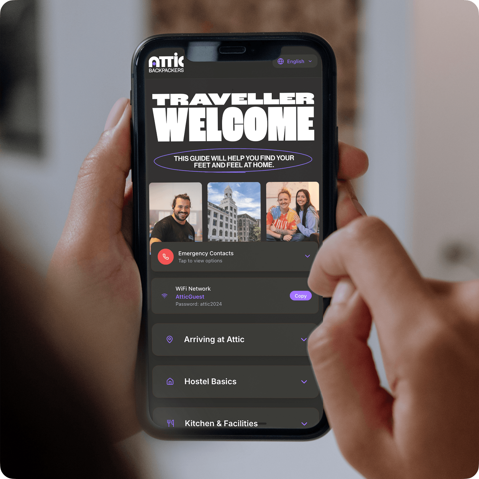 Mock up of Attic Digital Guide